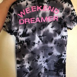 PINK oversized tye dye tee ! XS